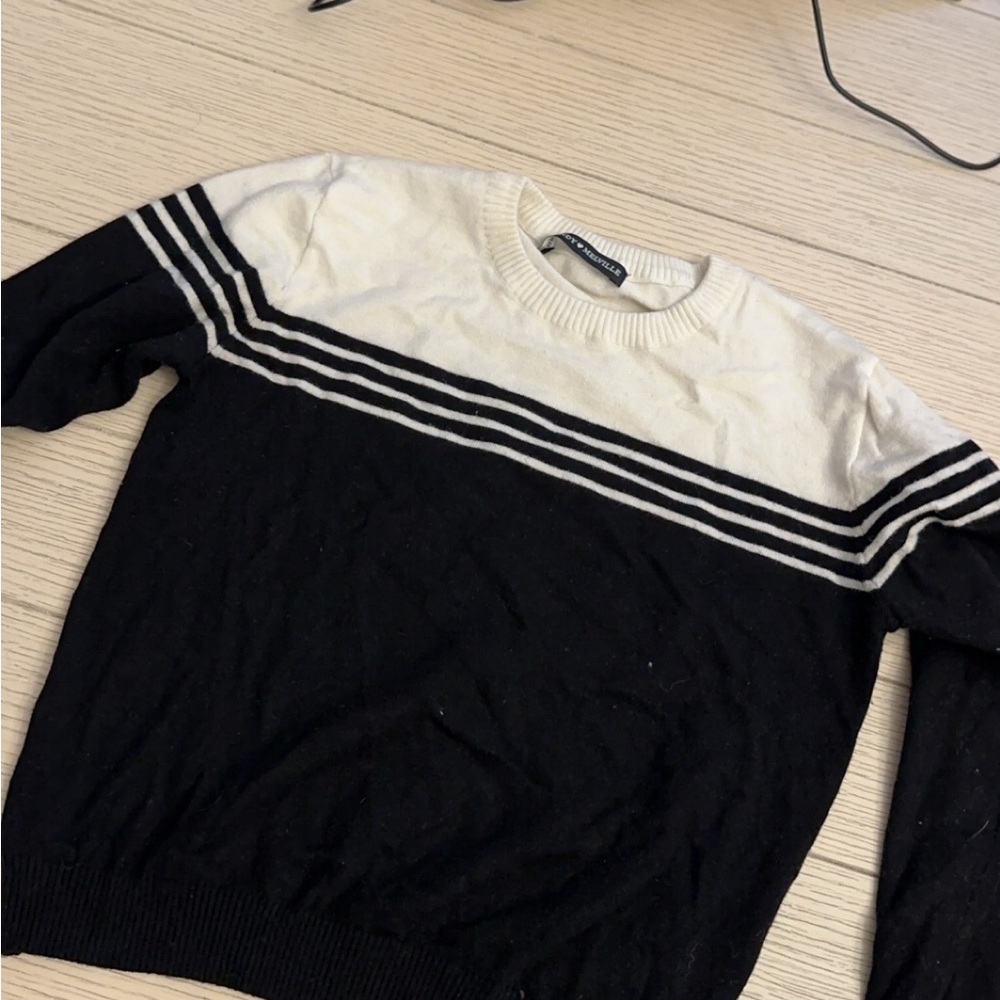 Black and White Striped Sweater